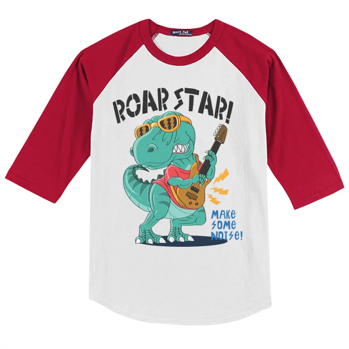 Roar Star Make Some Noise Cute Kids Colorblock Raglan Jersey