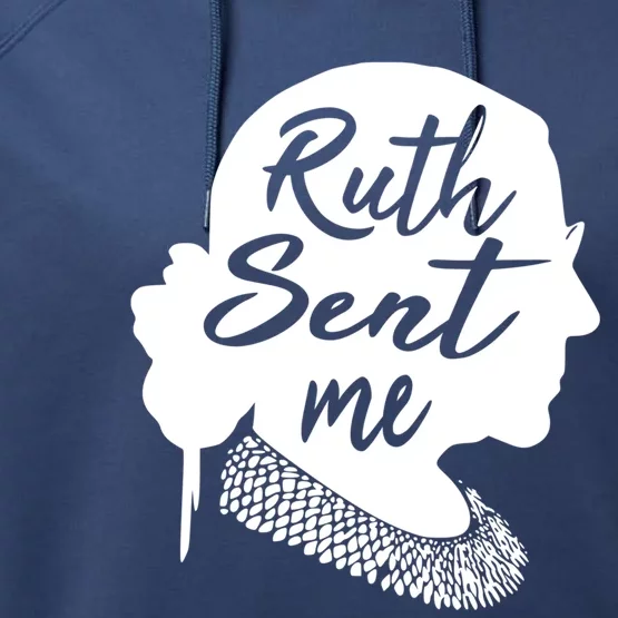 Ruth Sent Me Go Vote November Third Gift Performance Fleece Hoodie