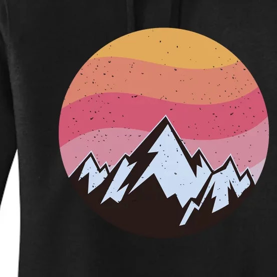 Retro Sunset Mountain Women's Pullover Hoodie