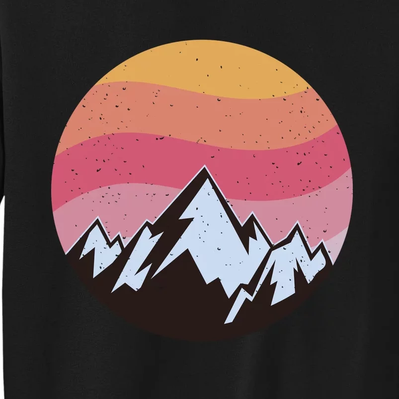 Retro Sunset Mountain Tall Sweatshirt