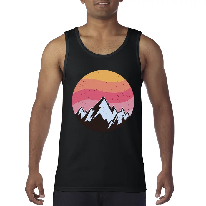 Retro Sunset Mountain Tank Top