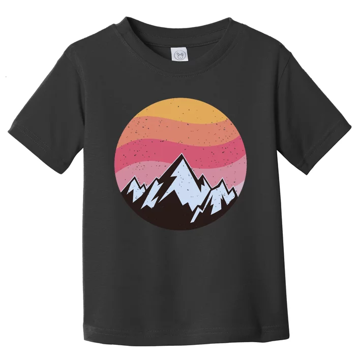 Retro Sunset Mountain Toddler T-Shirt