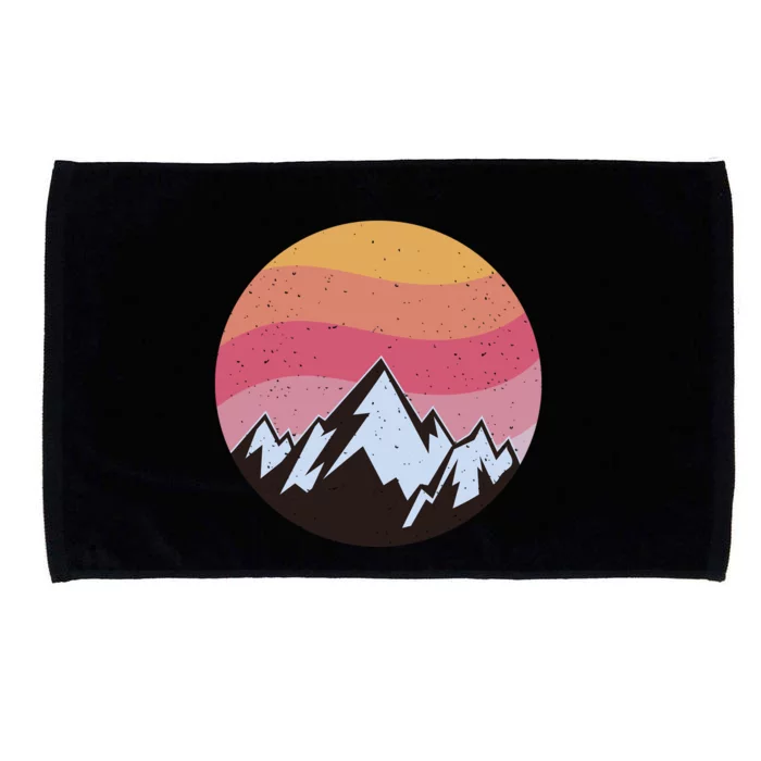 Retro Sunset Mountain Microfiber Hand Towel