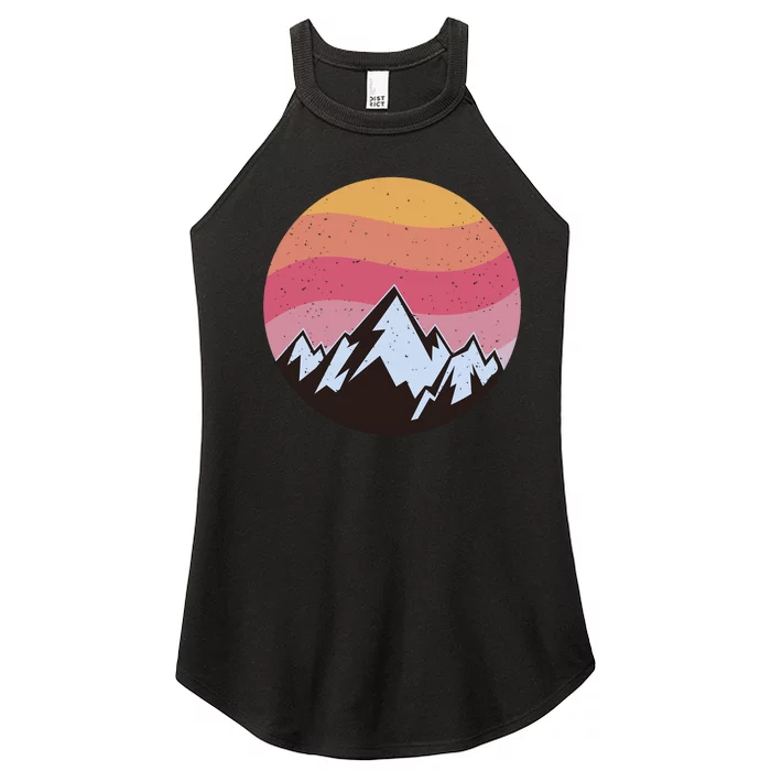 Retro Sunset Mountain Women’s Perfect Tri Rocker Tank