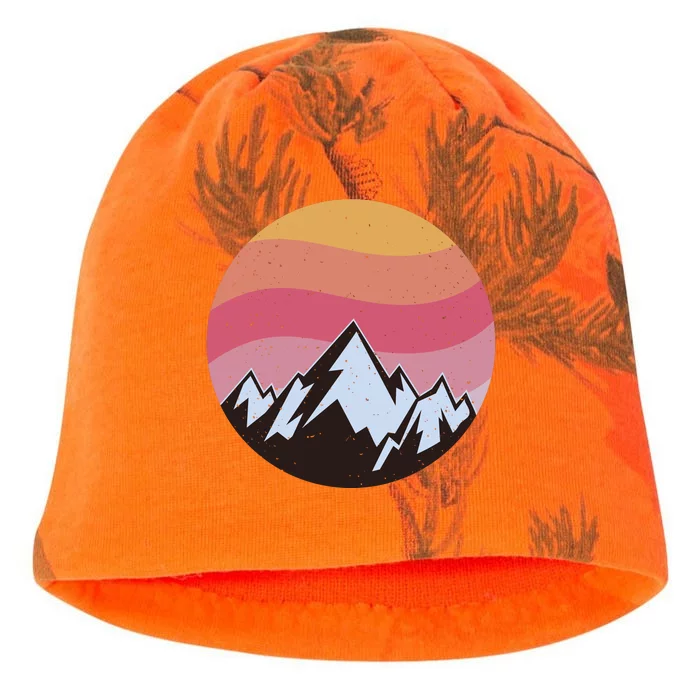 Retro Sunset Mountain Kati - Camo Knit Beanie