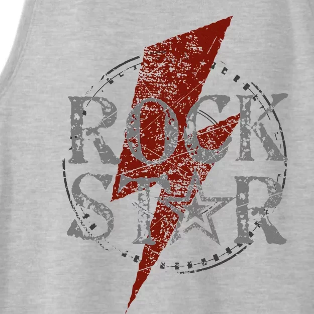 Rock Star Music Fan Gift Graphic Rock N Roll Tee Star Ladies Tri-Blend Wicking Tank