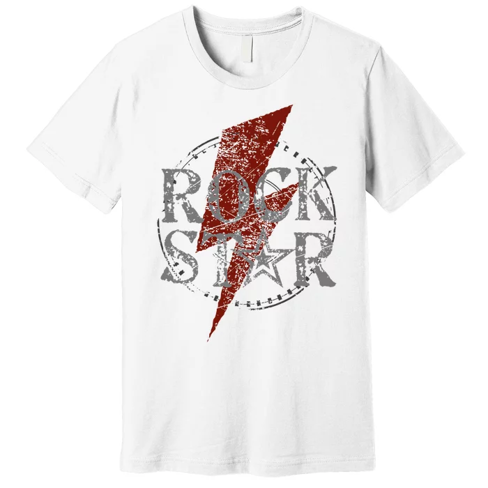 Rock Star Music Fan Gift Graphic Rock N Roll Tee Star Premium T-Shirt