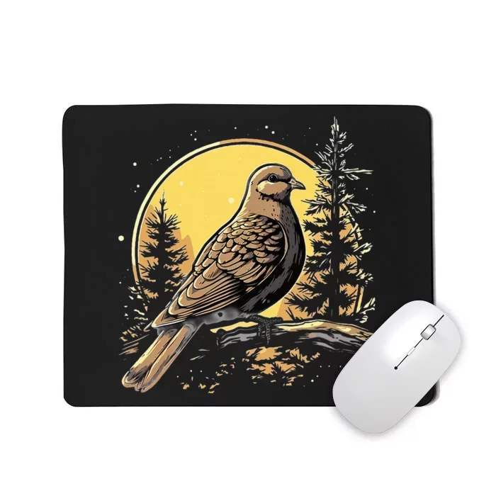 Retro Style Mourning Dove Mousepad