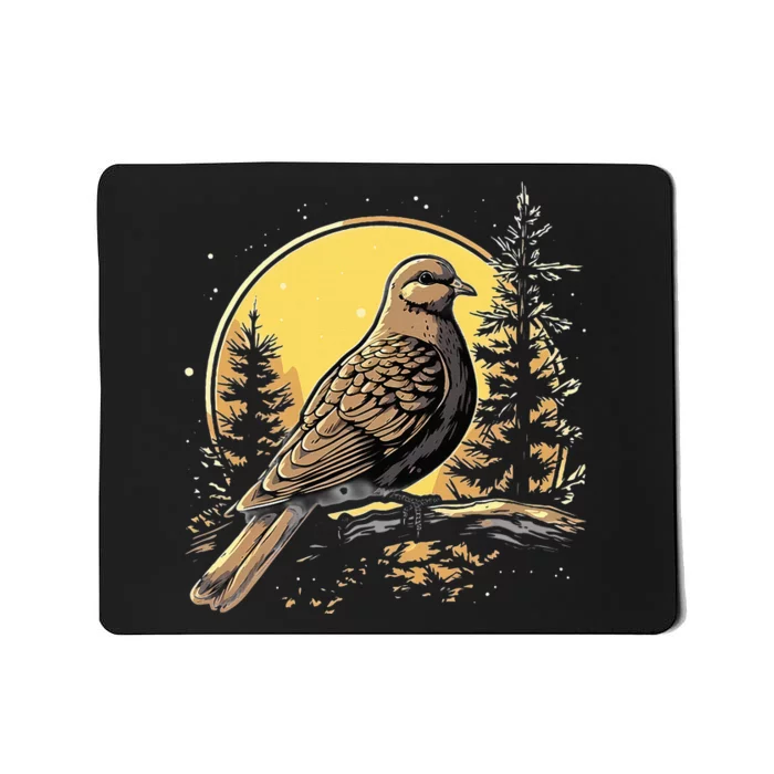 Retro Style Mourning Dove Mousepad