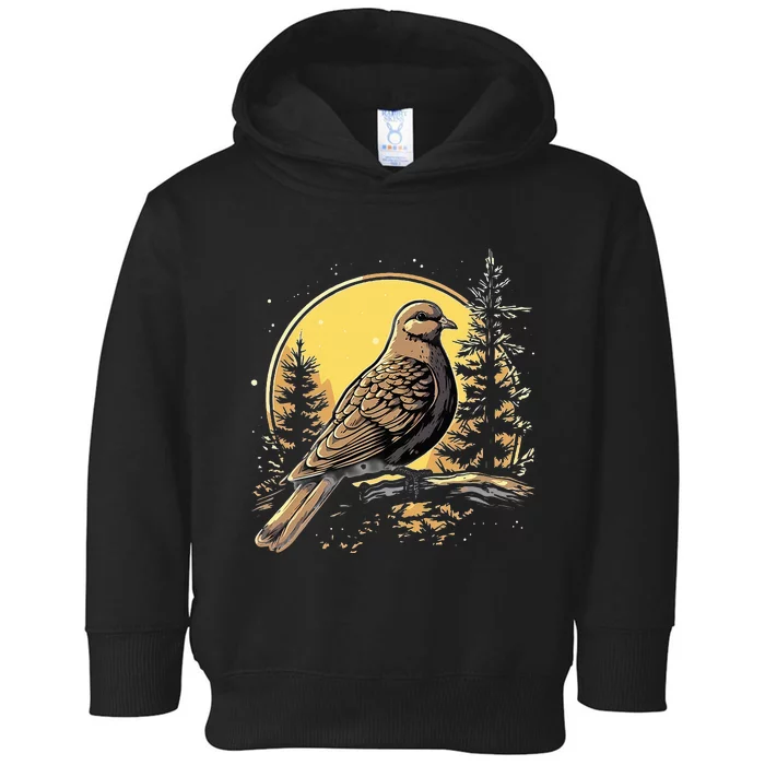 Retro Style Mourning Dove Toddler Hoodie