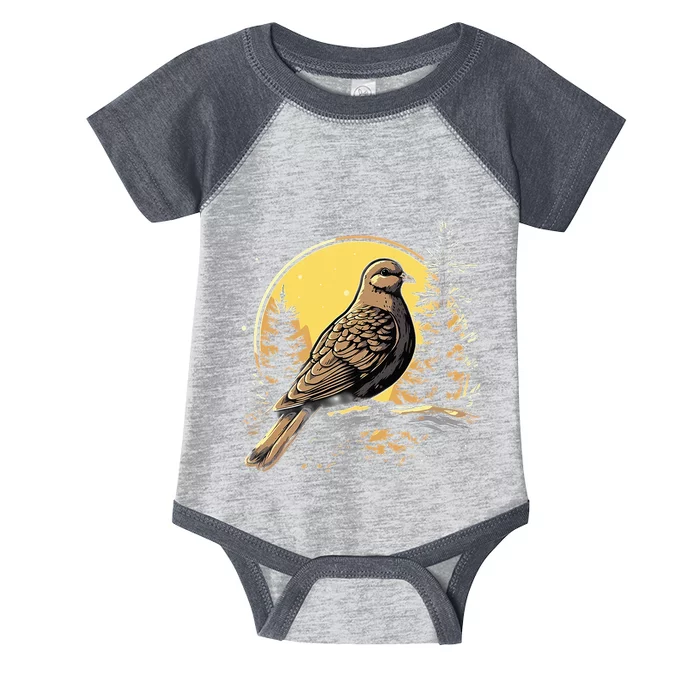 Retro Style Mourning Dove Infant Baby Jersey Bodysuit