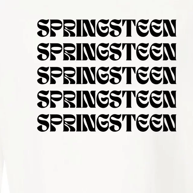 Retro Springsteen Music Cropped Pullover Crew