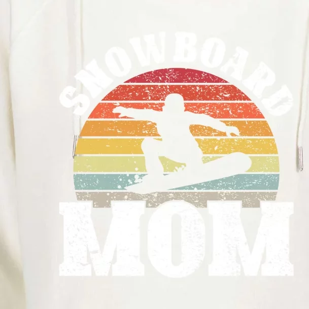 Retro Snowboard Mom Winter Sports Snowboarding Snowboarder Gift Womens Funnel Neck Pullover Hood