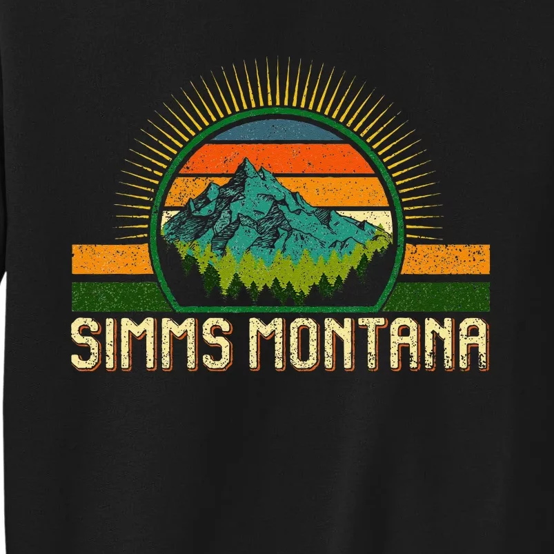 Retro Simms Montana National Park Moutains Camping Hiking Sweatshirt