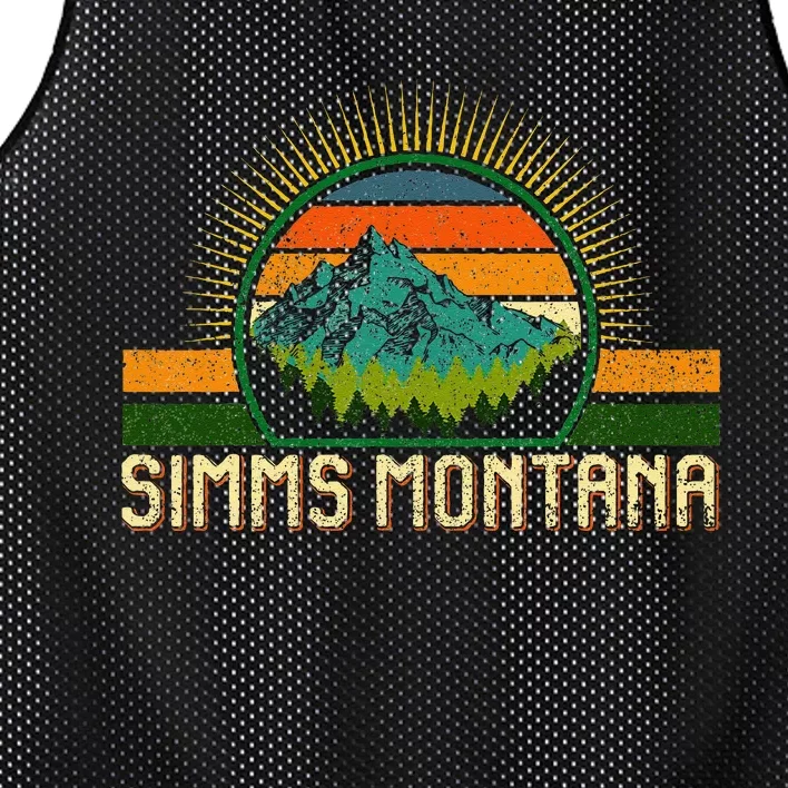 Retro Simms Montana National Park Moutains Camping Hiking Mesh Reversible Basketball Jersey Tank