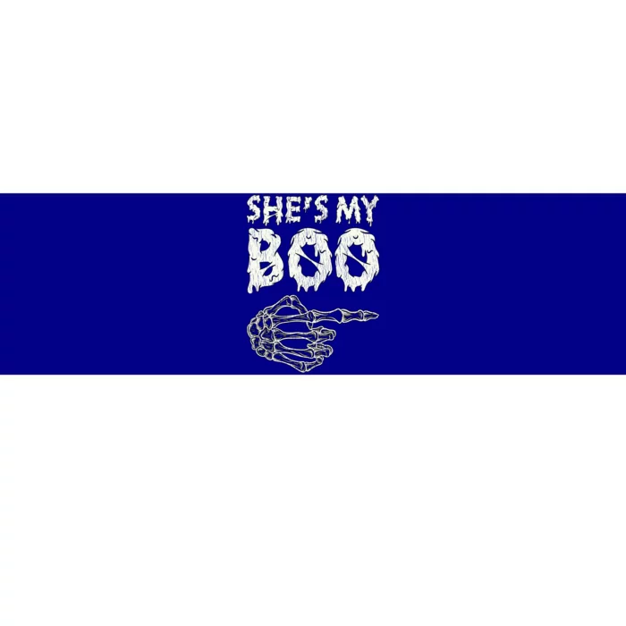 Retro She My Boo Couples Halloween For Her Matching Costume Gift Bumper Sticker