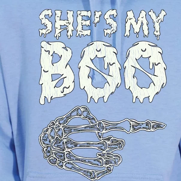 Retro She My Boo Couples Halloween For Her Matching Costume Gift Unisex Surf Hoodie