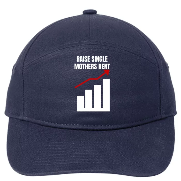 Raise Single Mothers Rent Funny Mom Single Parent 7-Panel Snapback Hat