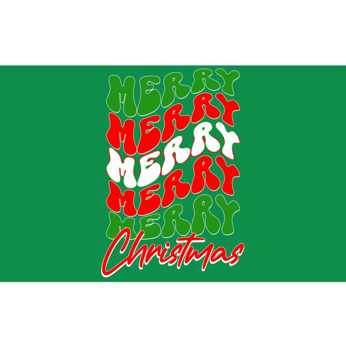 Retro Style Merry Christmas Bumper Sticker