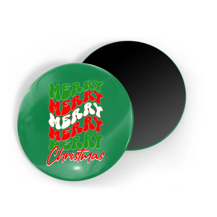 Retro Style Merry Christmas Magnet