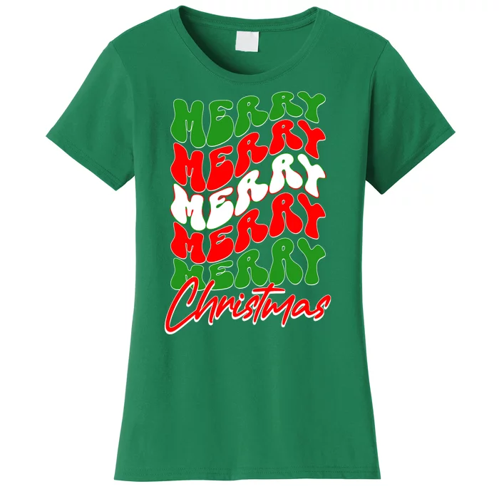 Retro Style Merry Christmas Women's T-Shirt