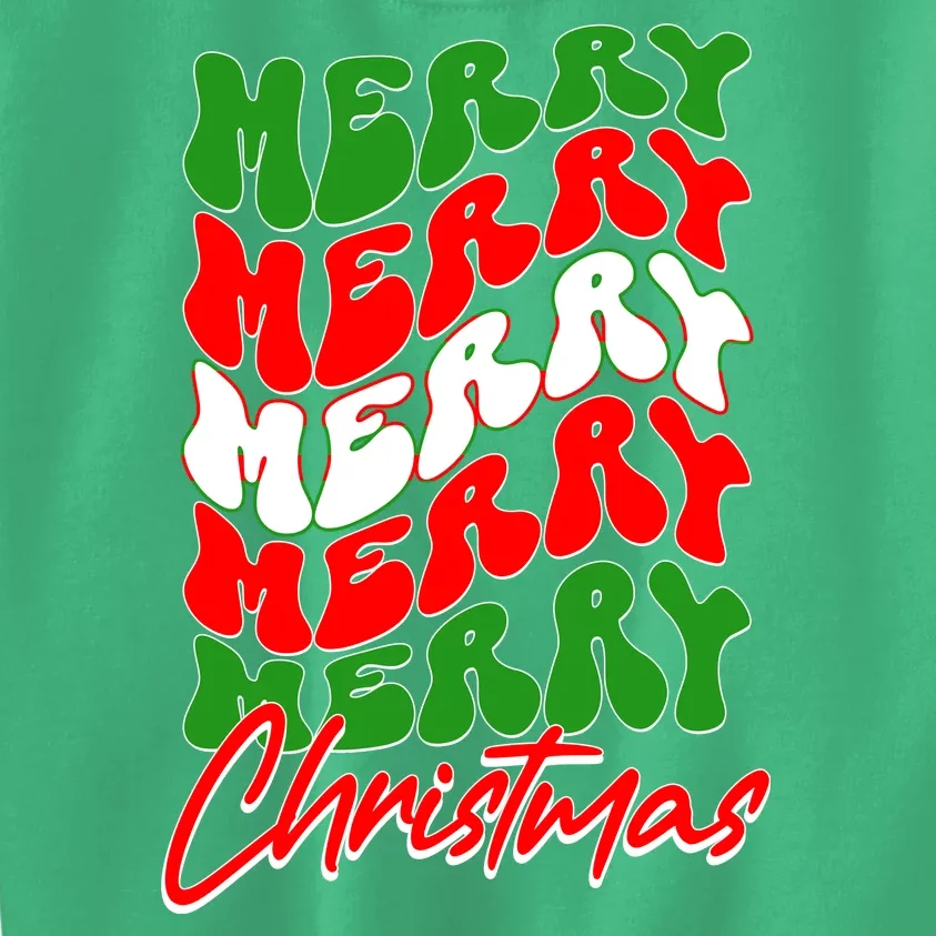 Retro Style Merry Christmas Kids Sweatshirt