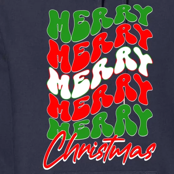 Retro Style Merry Christmas Premium Hoodie