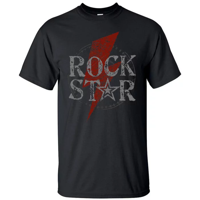 Rock Star Music Fan Gift Graphic Rock N Roll Star Tall T-Shirt