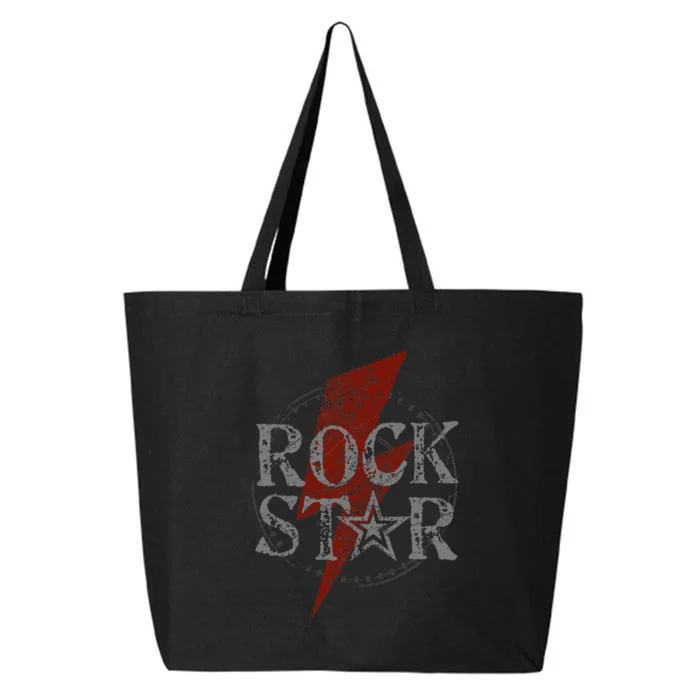 Rock Star Music Fan Gift Graphic Rock N Roll Star 25L Jumbo Tote