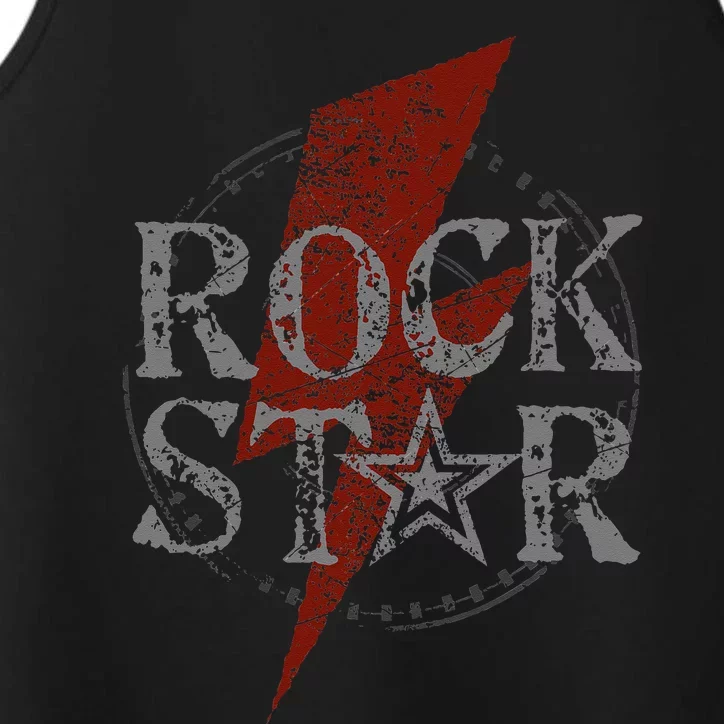 Rock Star Music Fan Gift Graphic Rock N Roll Star Performance Tank