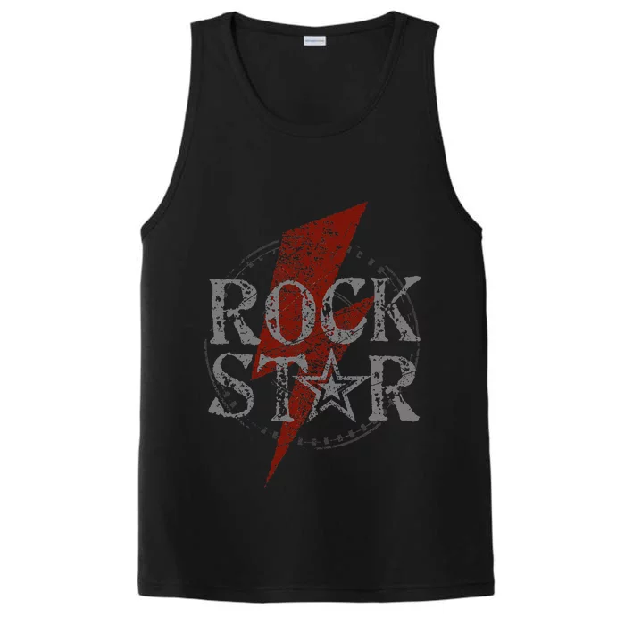 Rock Star Music Fan Gift Graphic Rock N Roll Star Performance Tank