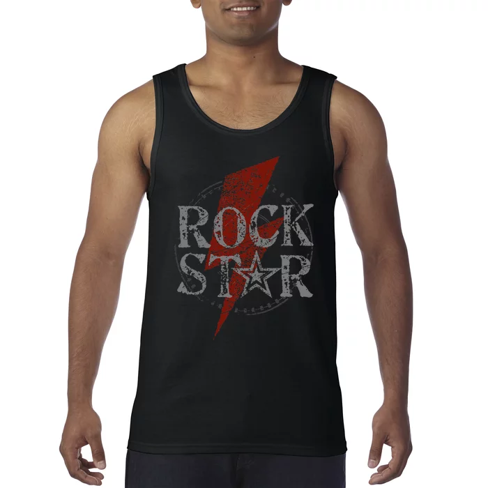 Rock Star Music Fan Gift Graphic Rock N Roll Star Tank Top