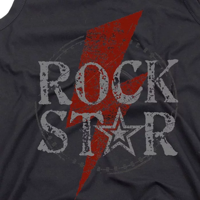 Rock Star Music Fan Gift Graphic Rock N Roll Star Tank Top