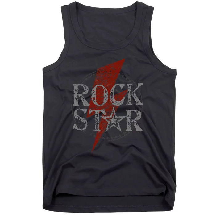 Rock Star Music Fan Gift Graphic Rock N Roll Star Tank Top