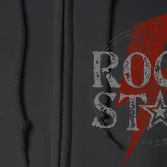 Rock Star Music Fan Gift Graphic Rock N Roll Star Full Zip Hoodie