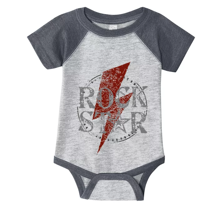 Rock Star Music Fan Gift Graphic Rock N Roll Star Infant Baby Jersey Bodysuit