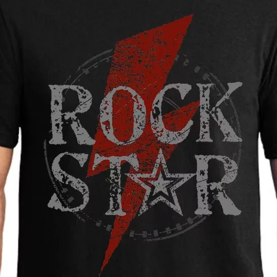 Rock Star Music Fan Gift Graphic Rock N Roll Pajama Set