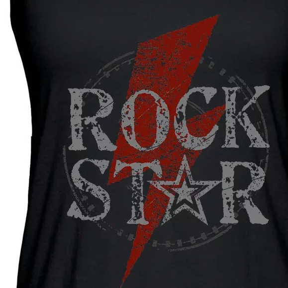 Rock Star Music Fan Gift Graphic Rock N Roll Ladies Essential Flowy Tank