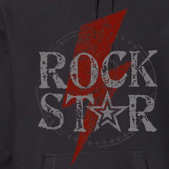 Rock Star Music Fan Gift Graphic Rock N Roll Premium Hoodie