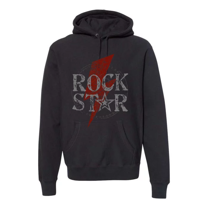 Rock Star Music Fan Gift Graphic Rock N Roll Premium Hoodie