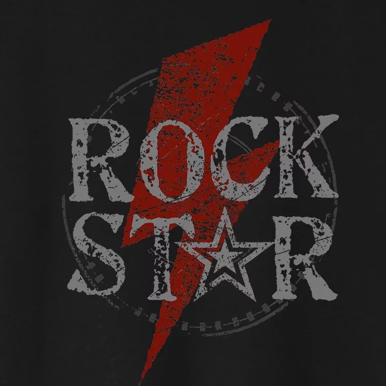 Rock Star Music Fan Gift Graphic Rock N Roll Women's Crop Top Tee