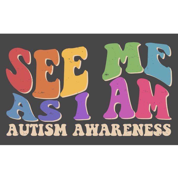 Retro See Me As I Am Autism Awareness Bumper Sticker