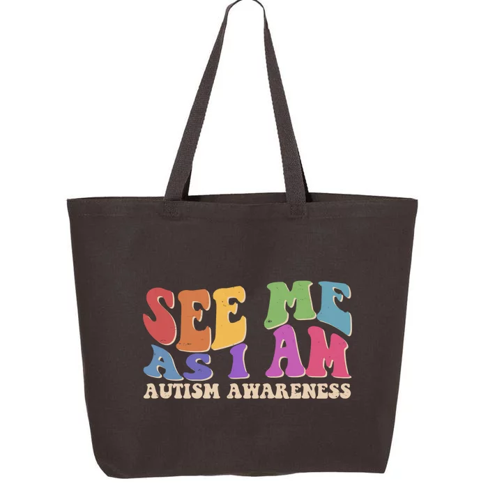 Retro See Me As I Am Autism Awareness 25L Jumbo Tote