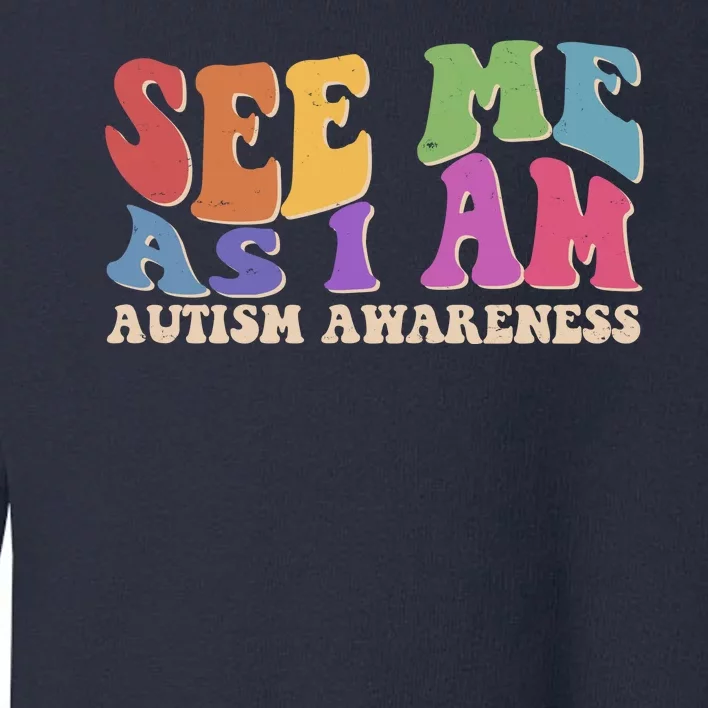 Retro See Me As I Am Autism Awareness Toddler Sweatshirt