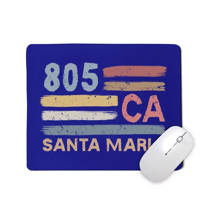 Retro Santa Maria Area Code 805 Residents State California Gift Mousepad