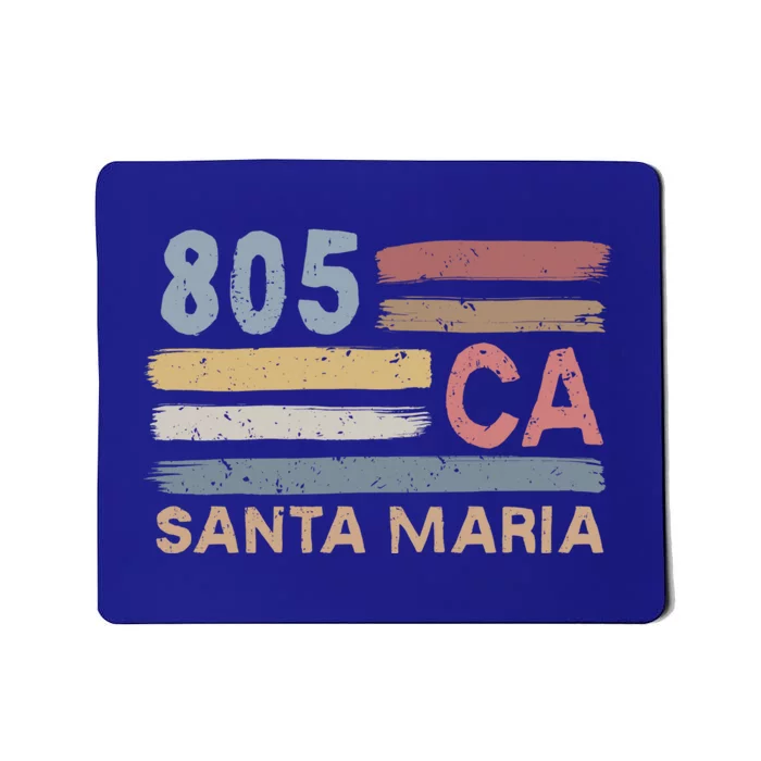 Retro Santa Maria Area Code 805 Residents State California Gift Mousepad