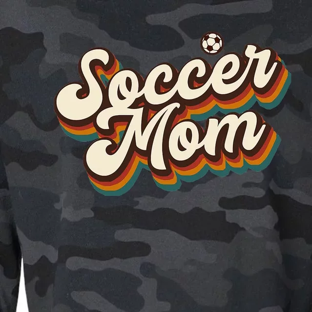 Retro Soccer Mom Graphic Soccer Mom Cropped Pullover Crew