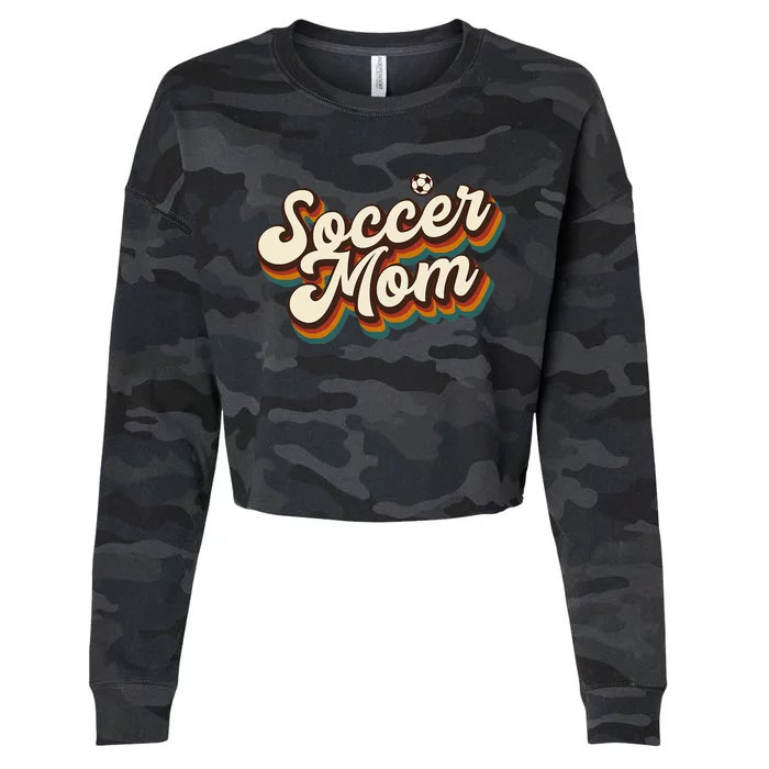 Retro Soccer Mom Graphic Soccer Mom Cropped Pullover Crew