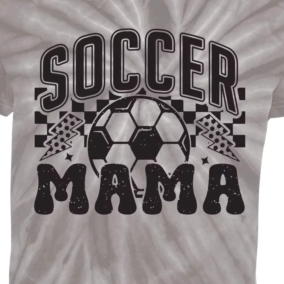 Retro Soccer Mama Kids Tie-Dye T-Shirt