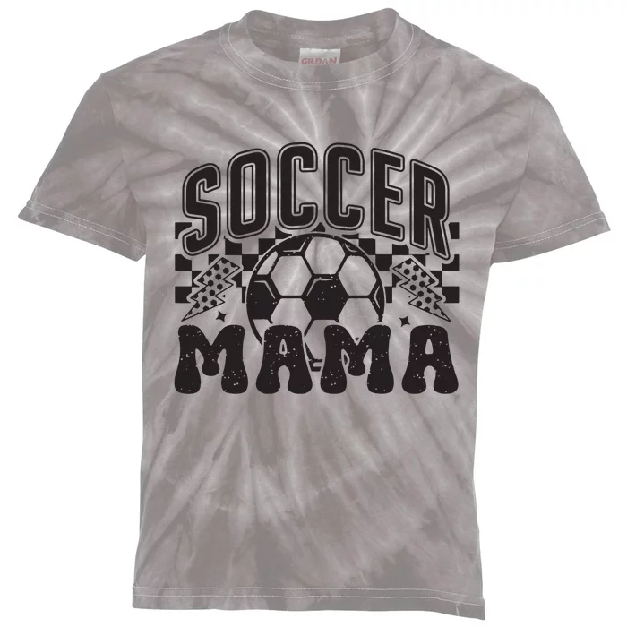 Retro Soccer Mama Kids Tie-Dye T-Shirt